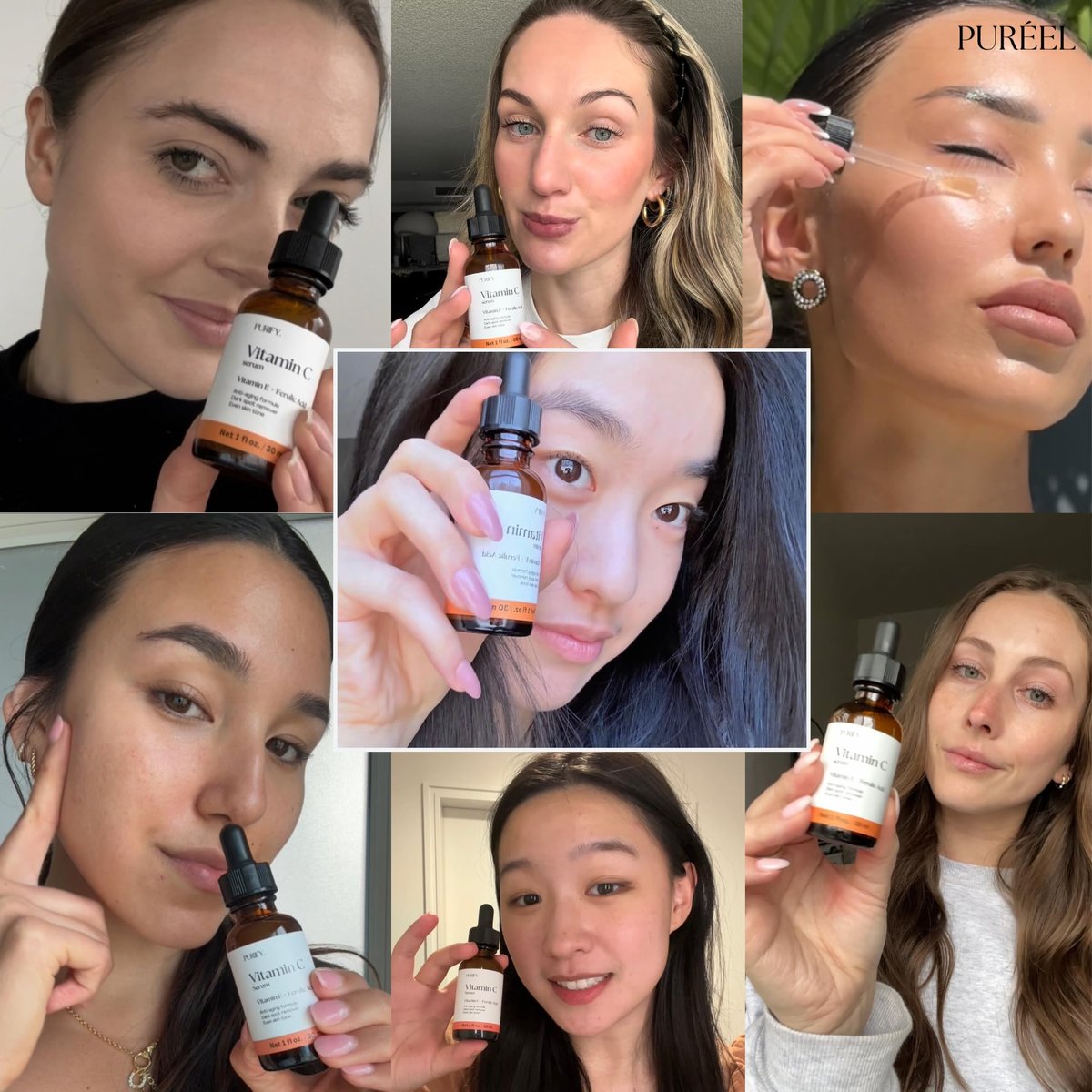 Purify. Puréel 20% Vitamin C Serum for Face – Brightening Serum with Vitamin E & Ferulic Acid – Anti-Aging, Dark Spot Remover, Even Skin Tone, Wrinkle Reduction & Radiant Glow – 1 fl oz Avelisse