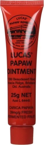 Lucas Papaw Ointment 25g - Soothing Lip and Skin Healing Balm with Fresh Fermented Carica Papaya, Natural Ingredients for All Skin Types - Made in Australia