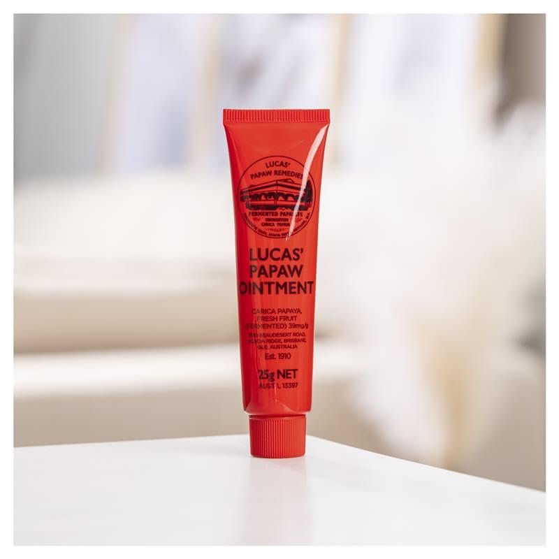 Lucas Papaw Ointment 25g - Soothing Lip and Skin Healing Balm with Fresh Fermented Carica Papaya, Natural Ingredients for All Skin Types - Made in Australia - görsel 9