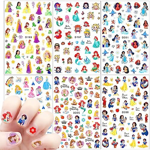 Cute Cartoon 3D Self Adhesive Nail Art Stickers - 6 Sheets DIY Nail Designs Decals for Women - görsel 10