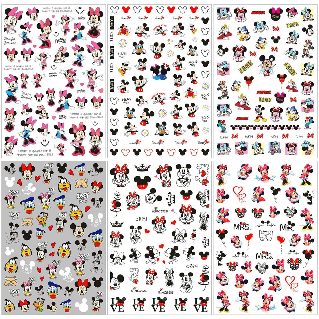 Cute Nail Art Stickers 3D Self-Adhesive Nail Decals - Party Favors Gifts for Women - Cartoon Designer Nails Art Decoration 10pcs - görsel 5