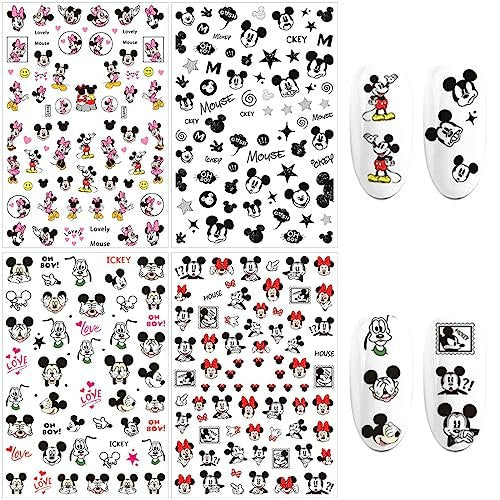 Cute Nail Art Stickers 3D Self-Adhesive Nail Decals - Party Favors Gifts for Women - Cartoon Designer Nails Art Decoration 10pcs - görsel 4