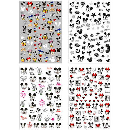 8pcs 3D Cute Nail Art Stickers - Self-Adhesive Cartoon Nail Decals for Women, Girls, Kids - Fun Manicure Decor & Party Gifts
