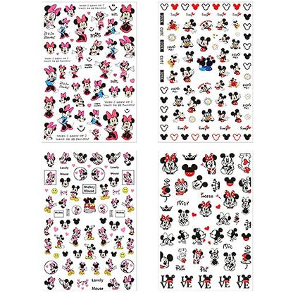 8pcs 3D Cute Nail Art Stickers - Self-Adhesive Cartoon Nail Decals for Women, Girls, Kids - Fun Manicure Decor & Party Gifts
