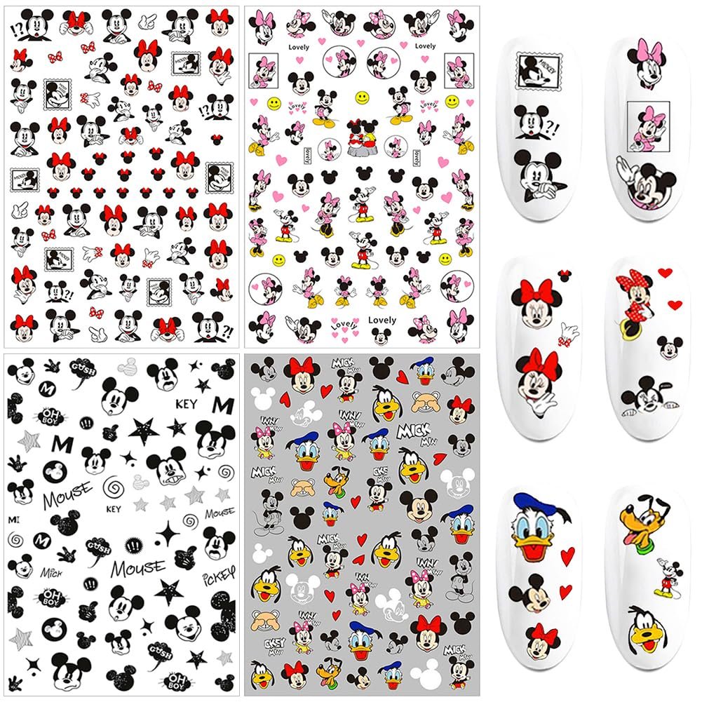 8pcs 3D Cute Nail Art Stickers - Self-Adhesive Cartoon Nail Decals for Women, Girls, Kids - Fun Manicure Decor & Party Gifts - görsel 3