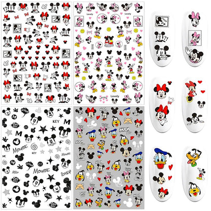8pcs 3D Cute Nail Art Stickers - Self-Adhesive Cartoon Nail Decals for Women, Girls, Kids - Fun Manicure Decor & Party Gifts