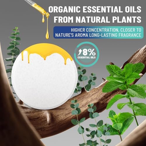 Shower Steamers Aromatherapy, 6 Pack Organic Shower Bombs with Menthol & Eucalyptus Essential Oils - Relaxation & Self-Care Gift for Mom, Wife, Her - görsel 14