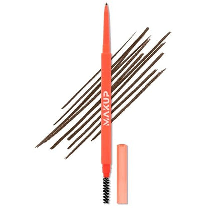 Makup Beauty Skinny Brow Ultra Thin Eyebrow Pencil - Waterproof Micro Brow Pencil for Hair-like Strokes - Medium Dark Brown (Brunette)