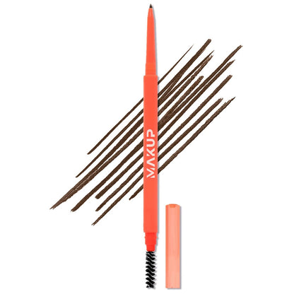 Makup Beauty Skinny Brow Ultra Thin Eyebrow Pencil - Waterproof Micro Brow Pencil for Hair-like Strokes - Medium Dark Brown (Brunette)