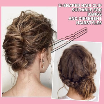 Scaups 400PCS Brown and Black Bobby Pins Kit with Hair Bands, 1.38inch 2inch 2.36inch Bobby Pins and 2.36inch U Shape Hair Pins for Women