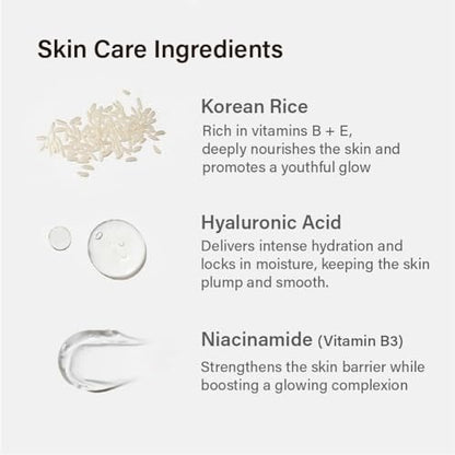 Melixir Airfit Invisible™ Sunscreen SPF 50 - Korean Rice Sunscreen for Face with Hyaluronic Acid, Moisturizing Daily Protection for Sensitive Skin, No White Cast, Waterproof, 1.7 fl oz