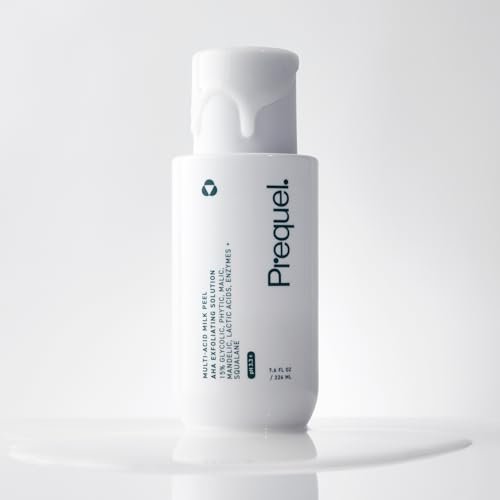 Prequel Skin Multi-Acid Milk Peel - Professional 15% Glycolic Acid Exfoliating Solution with Lactic Acid & Enzymes, Hydrating Chemical Peel, Clinical Strength, 7.6 oz Avelisse