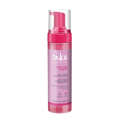 Cake Beauty Gel-to-Foam Curl Styler, The Curl Friend – High Hold & Definition - Frizz Protection - Infused with Coconut Oil & Shea Butter - For Curly Hair - 6.8 fl oz / 200 mL