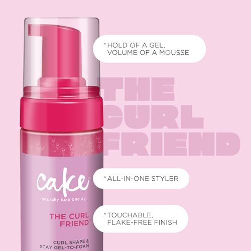 Cake Beauty Gel-to-Foam Curl Styler, The Curl Friend – High Hold & Definition - Frizz Protection - Infused with Coconut Oil & Shea Butter - For Curly Hair - 6.8 fl oz / 200 mL - görsel 10