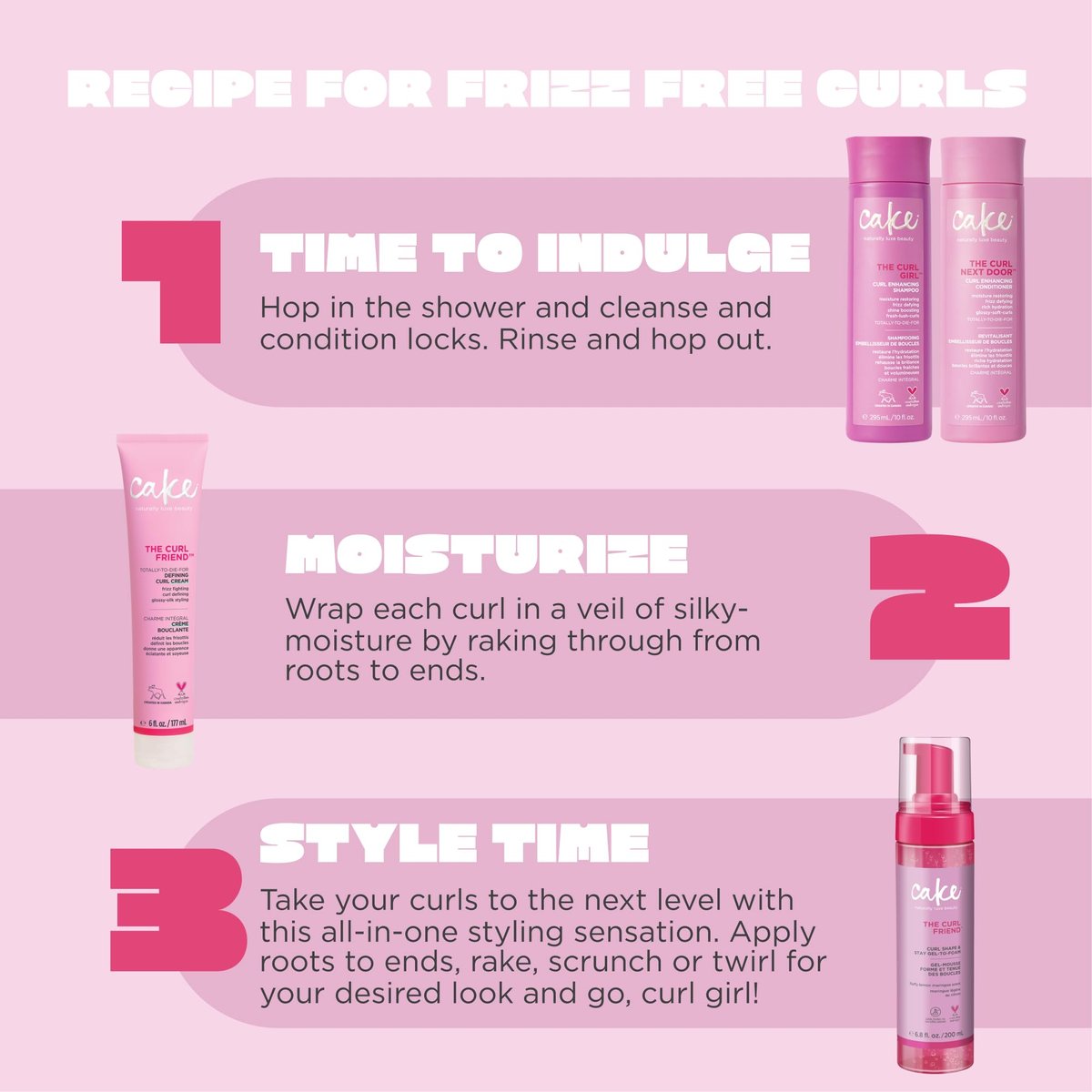 Cake Beauty Gel-to-Foam Curl Styler, The Curl Friend – High Hold & Definition - Frizz Protection - Infused with Coconut Oil & Shea Butter - For Curly Hair - 6.8 fl oz / 200 mL - görsel 15