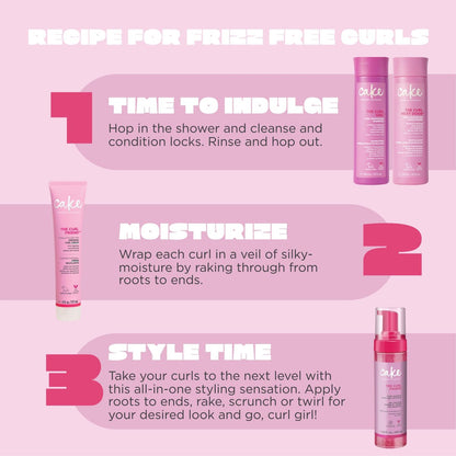 Cake Beauty Gel-to-Foam Curl Styler, The Curl Friend – High Hold & Definition - Frizz Protection - Infused with Coconut Oil & Shea Butter - For Curly Hair - 6.8 fl oz / 200 mL