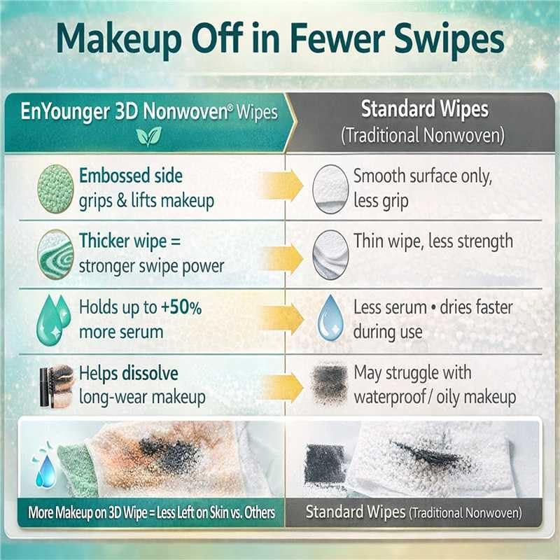 EnYounger 3-in-1 Makeup Remover Wipes 20ct Individually Wrapped for Travel – Ultra-Thick 3D Nonwoven for Instant Waterproof Makeup Removal, Cleansing & Hydration, Alcohol-Free Hypoallergenic, Scented Avelisse