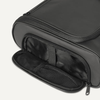Waterproof Travel Toiletry Bag with Hanging Hook, Black, 10" x 4" x 10" Avelisse