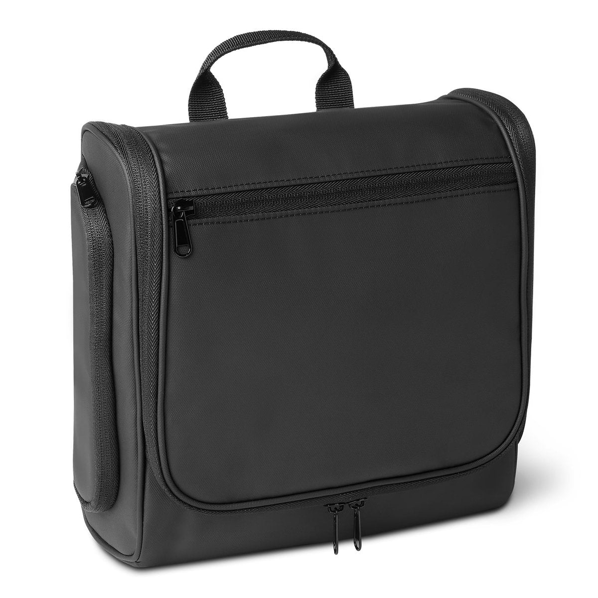Waterproof Travel Toiletry Bag with Hanging Hook, Black, 10" x 4" x 10" Avelisse