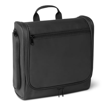 Waterproof Travel Toiletry Bag with Hanging Hook, Black, 10" x 4" x 10" Avelisse