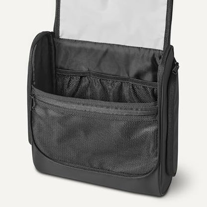 Waterproof Travel Toiletry Bag with Hanging Hook, Black, 10" x 4" x 10" Avelisse