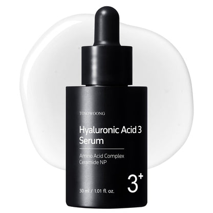 TOSOWOONG Hyaluronic Acid 3% Serum - 30,030ppm Sodium Hyaluronic Acid for Intense Hydration, Plump & Repair Dry Skin, Korean Skin Care, 30ml