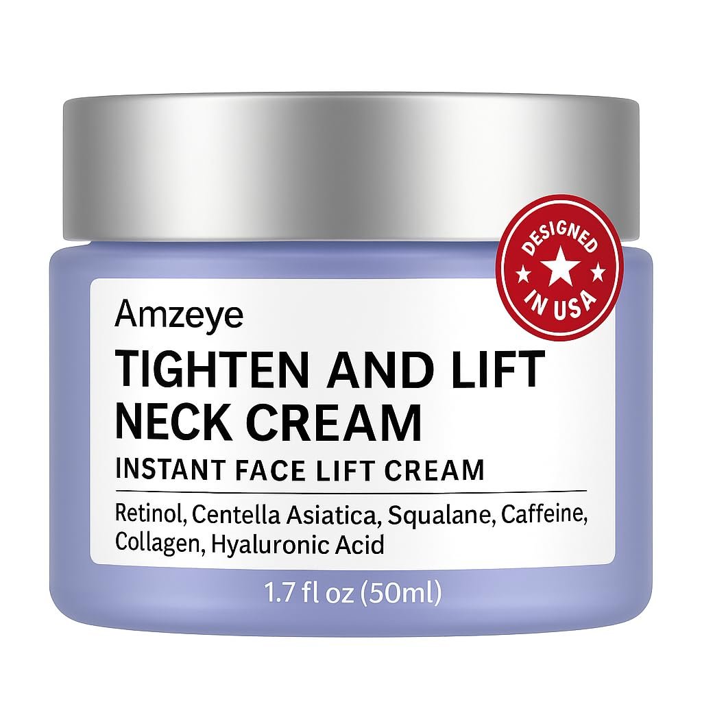 AMZEYE Tighten and Lift Neck Cream – Instant Face Lift Cream for Firming, Fine Lines, and Sagging Skin (1.7 fl oz) Avelisse