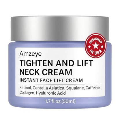 AMZEYE Tighten and Lift Neck Cream – Instant Face Lift Cream for Firming, Fine Lines, and Sagging Skin (1.7 fl oz) Avelisse