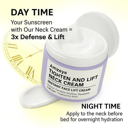 AMZEYE Tighten and Lift Neck Cream – Instant Face Lift Cream for Firming, Fine Lines, and Sagging Skin (1.7 fl oz) Avelisse