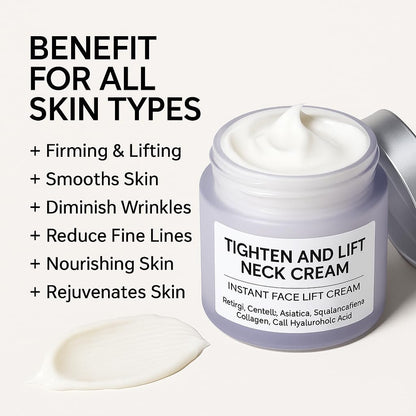 AMZEYE Tighten and Lift Neck Cream – Instant Face Lift Cream for Firming, Fine Lines, and Sagging Skin (1.7 fl oz) Avelisse