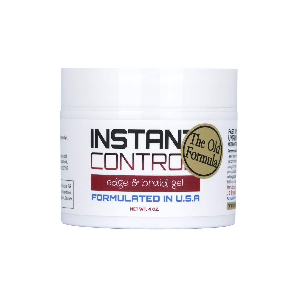 Instant Control Edge & Braid Gel (4 Ounce) - Strong Hold, Flake-Free Styling Avelisse