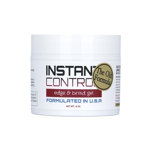 Instant Control Edge & Braid Gel (4 Ounce) - Strong Hold, Flake-Free Styling Avelisse