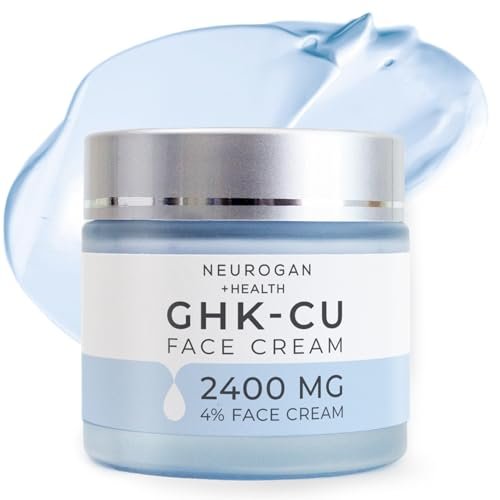 Neurogan GHK-Cu Copper Peptide Face Cream | 4% Peptides for Skin Firmness & Deep Hydration | Daily Facial Moisturizer with 2400 MG GHK-Cu, 2oz Avelisse