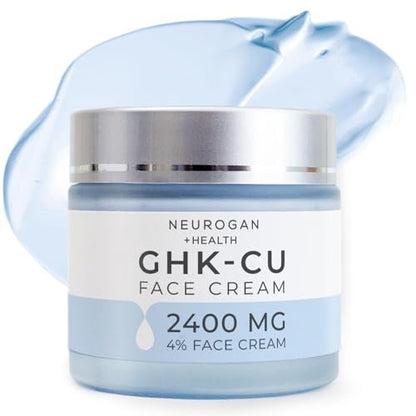 Neurogan GHK-Cu Copper Peptide Face Cream | 4% Peptides for Skin Firmness & Deep Hydration | Daily Facial Moisturizer with 2400 MG GHK-Cu, 2oz Avelisse