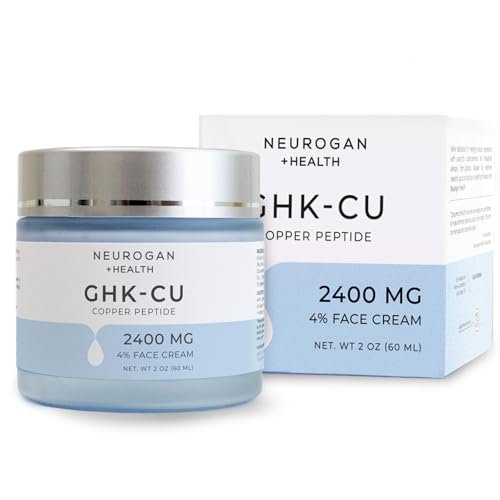 Neurogan GHK-Cu Copper Peptide Face Cream | 4% Peptides for Skin Firmness & Deep Hydration | Daily Facial Moisturizer with 2400 MG GHK-Cu, 2oz Avelisse