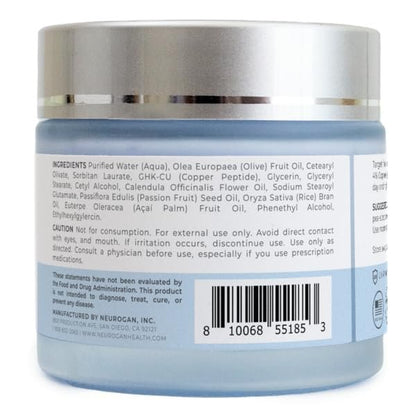 Neurogan GHK-Cu Copper Peptide Face Cream | 4% Peptides for Skin Firmness & Deep Hydration | Daily Facial Moisturizer with 2400 MG GHK-Cu, 2oz Avelisse
