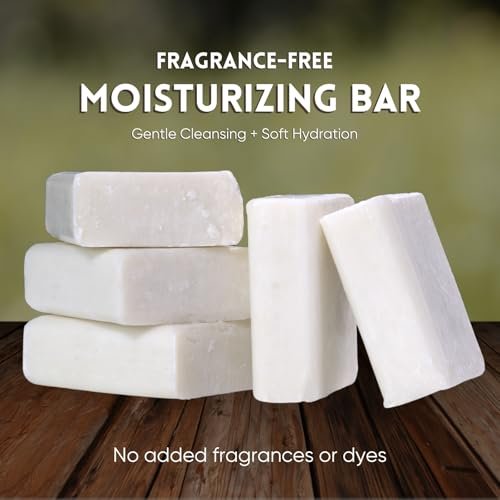 Amish Farms NatureClean Fragrance Free Bar Soap - 5 oz Bars (5 Pack) with Bentonite Clay, Coconut Oil and Shea Butter, Moisturizing for Sensitive Skin, Body, Face, Hand, Made in the USA Avelisse