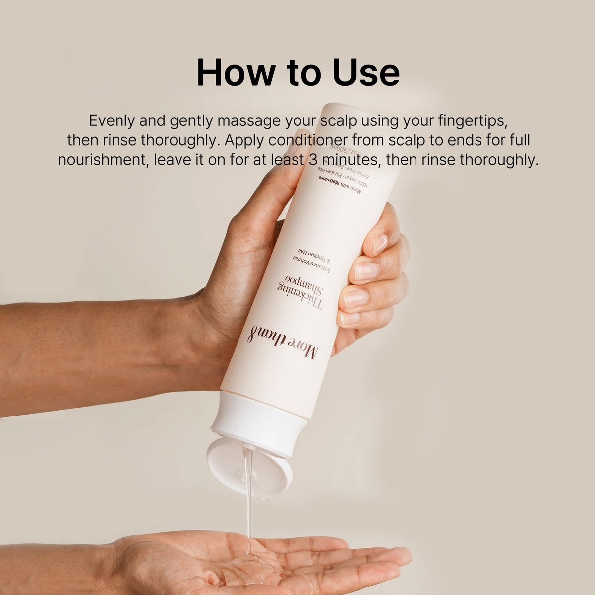 Morethan8 Korean Hair Thickening Shampoo with Matsutake Mushroom – Anti-Hair Loss & Hair Growth, 300ml, 100% Vegan, Paraben & Sulfate & Silicone Free Avelisse