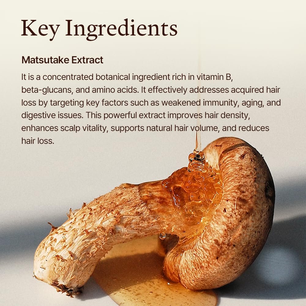 Morethan8 Korean Hair Thickening Shampoo with Matsutake Mushroom – Anti-Hair Loss & Hair Growth, 300ml, 100% Vegan, Paraben & Sulfate & Silicone Free Avelisse