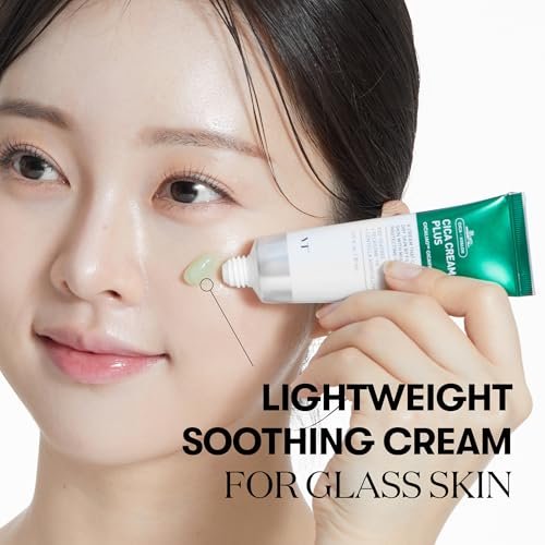 VT COSMETICS Cica Cream Plus – Hydrating & Calming Face Moisturizer with Centella Asiatica for Acne, Oily, Dry & Sensitive Skin (3.38 fl oz) Avelisse