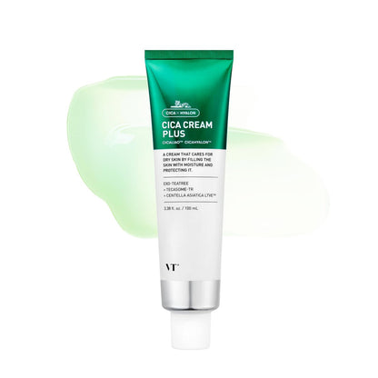 VT COSMETICS Cica Cream Plus – Hydrating & Calming Face Moisturizer with Centella Asiatica for Acne, Oily, Dry & Sensitive Skin (3.38 fl oz) Avelisse