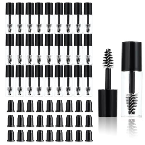 27-Pack Empty Mascara Tubes with Eyelash Wands – 3ml Mini Refillable Containers for Castor Oil, Eyelash Serum, and Travel - görsel 2