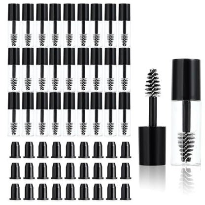 27-Pack Empty Mascara Tubes with Eyelash Wands – 3ml Mini Refillable Containers for Castor Oil, Eyelash Serum, and Travel