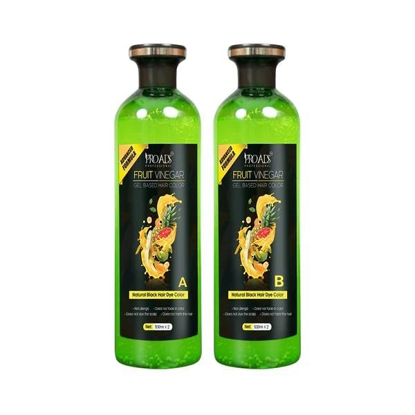 Proadss Fruit Vinegar Gel Hair Color - Safe, Damage-Free Gel Hair Dye (Natural, 16.91 Fl Oz, Pack of 2) - görsel 2