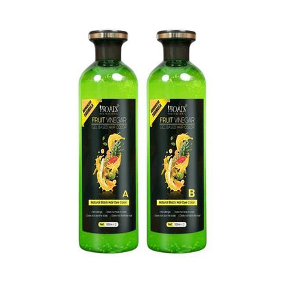 Proadss Fruit Vinegar Gel Hair Color - Safe, Damage-Free Gel Hair Dye (Natural, 16.91 Fl Oz, Pack of 2)