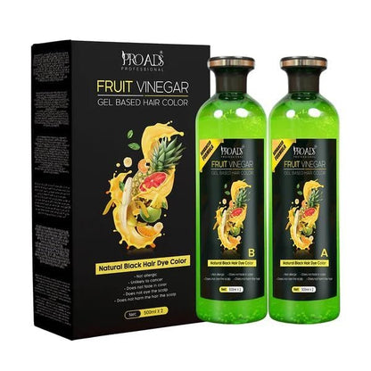Proadss Fruit Vinegar Gel Hair Color - Safe, Damage-Free Gel Hair Dye (Natural, 16.91 Fl Oz, Pack of 2)