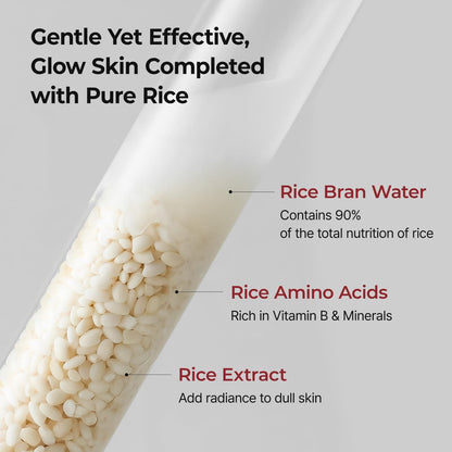 Dr.Melaxin Peel Shot Glow Rice Toner with Rice Extract & Ceramides - Hydrating & Skin Refining Face Toner for Glass Skin, Korean Skincare, 6.76 fl.oz Avelisse