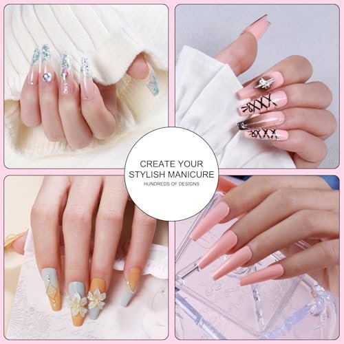 SWEET TREND Acrylic Nail Kit for Beginners | Professional Acrylic Powder Set with Gel Nail Polish, UV Light, Nail Drill & Full Tools for Home Salon Avelisse