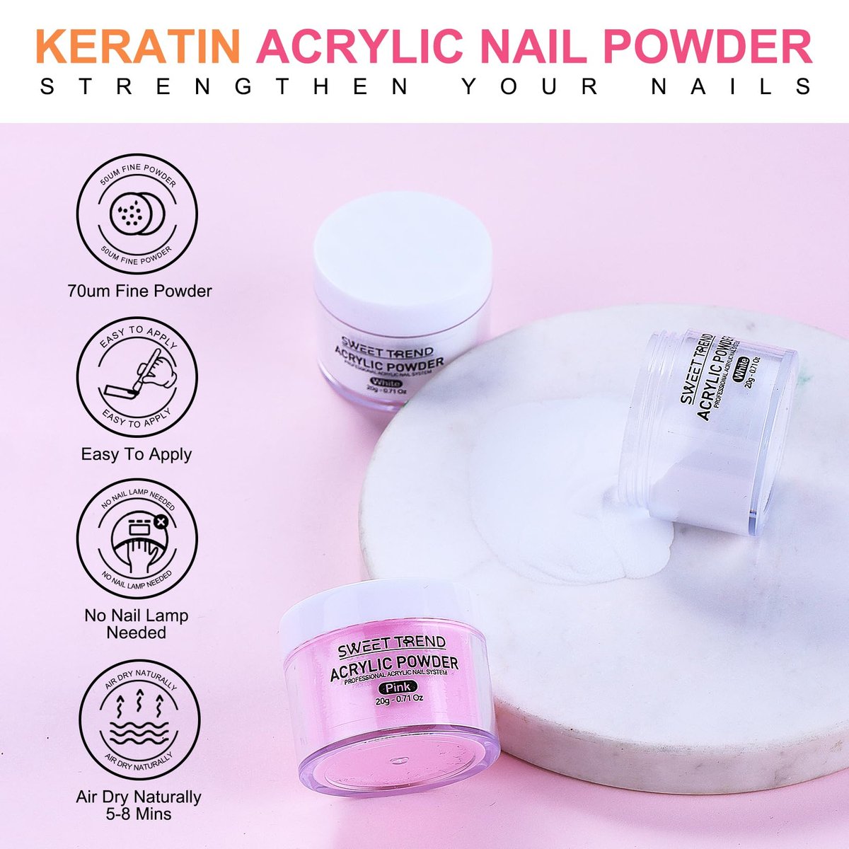 Acrylic Nail Kit with Everything: Beginners Set with Drill - Professional Acrylic Powder, Glitter, Monomer, False Tips, Top & Base Coat Starter Kit - Full Decorations Nail Supplies for Nail Extensions Gift Avelisse