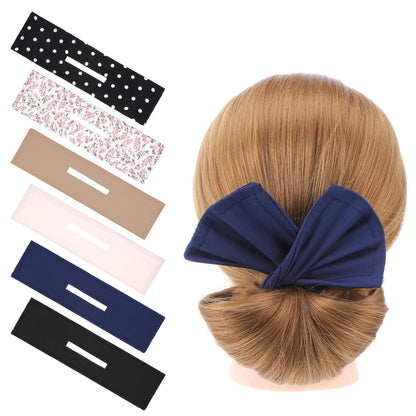 6 PCS Deft Hair Bun Maker Set - Multicolor Lazy Easy Hair Disk Twist for Women and Girls Long Thin Tousle Avelisse